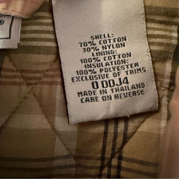 LL Bean Tan Quilted Chore Vest - Picture 3 of 6